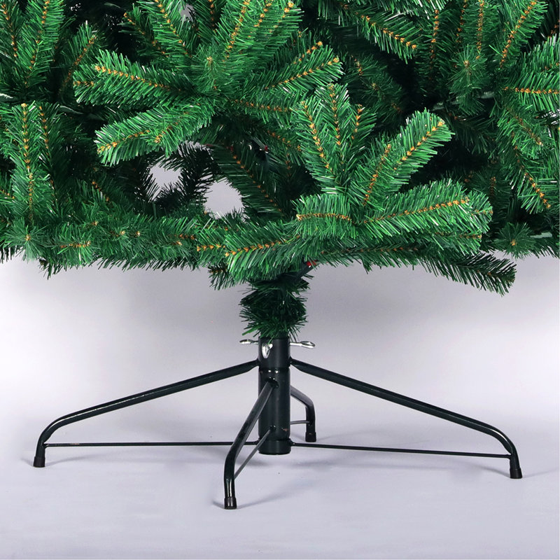 Sapin de Noël artificiel en épinette naturelle avec support en métal pliable 7,5 pi