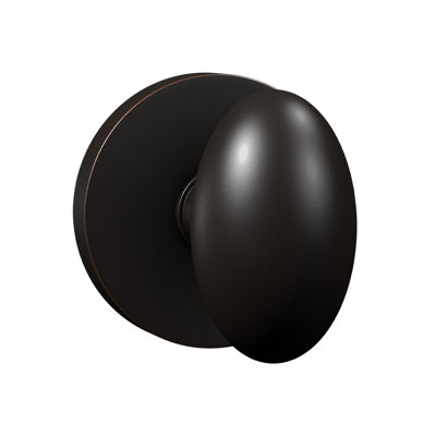 Bouton de passage Bravura 905-6 Oxford sur rosette ronde contemporaine en bronze huilé