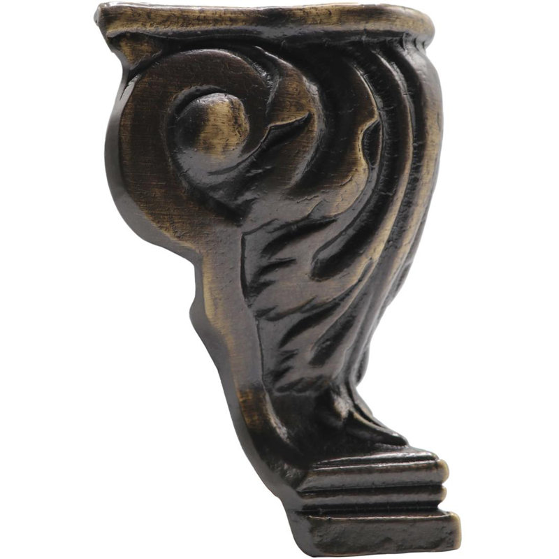 Range Burnt Scroll Foot, Bronze