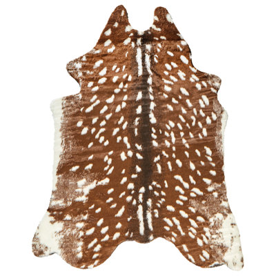 Ceallach Animal Print Faux Fur Area Rug