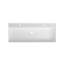 Meuble-lavabo à surface solide en pierre Stone, teinte blanc mat, 46,05 po de profondeur, 18,66 po de largeur, 4,77 po de hauteur, 55,66 lb, adaptable à différentes configurations de salle de bain, dommages de résistance de haute qualité, installation multiple