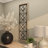 Metal Floral Home Wall Decor with Brown Frame
