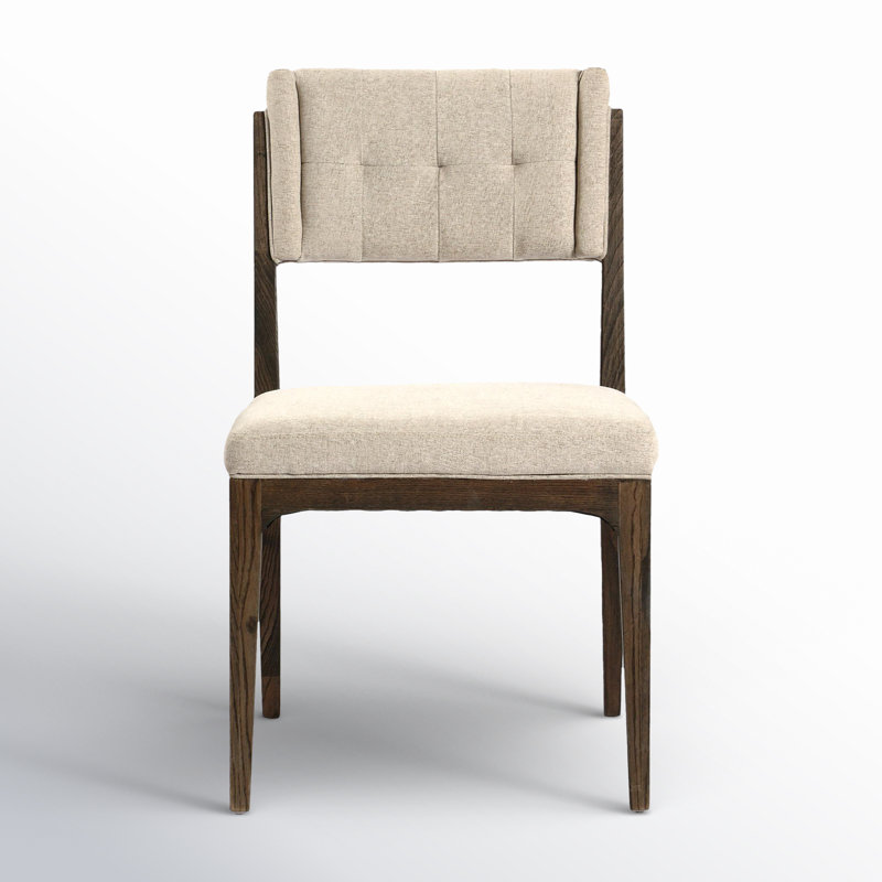 Handa Tufted Upholstered Side Chair in Ivory