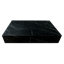 Table basse en marbre véritable véritable noir Nero, 54 po