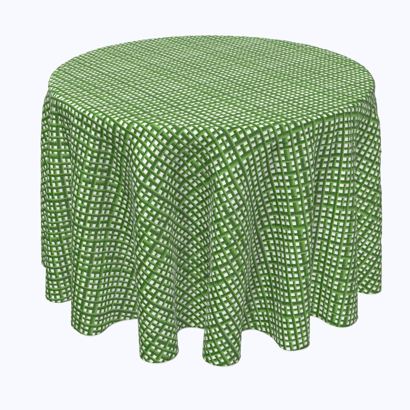Villafane Geometric Round Tablecloth, 108" x 108"