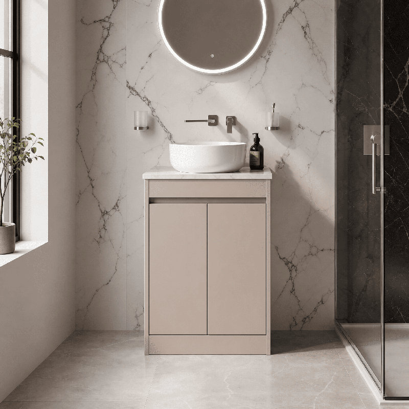 Havana 620 mm Bathroom Vanity, Soft Linen
