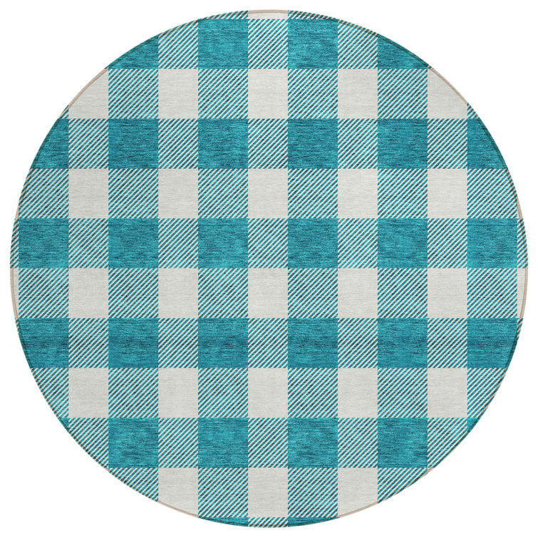 Colzie Flatweave Gingham Indoor / Outdoor Rug