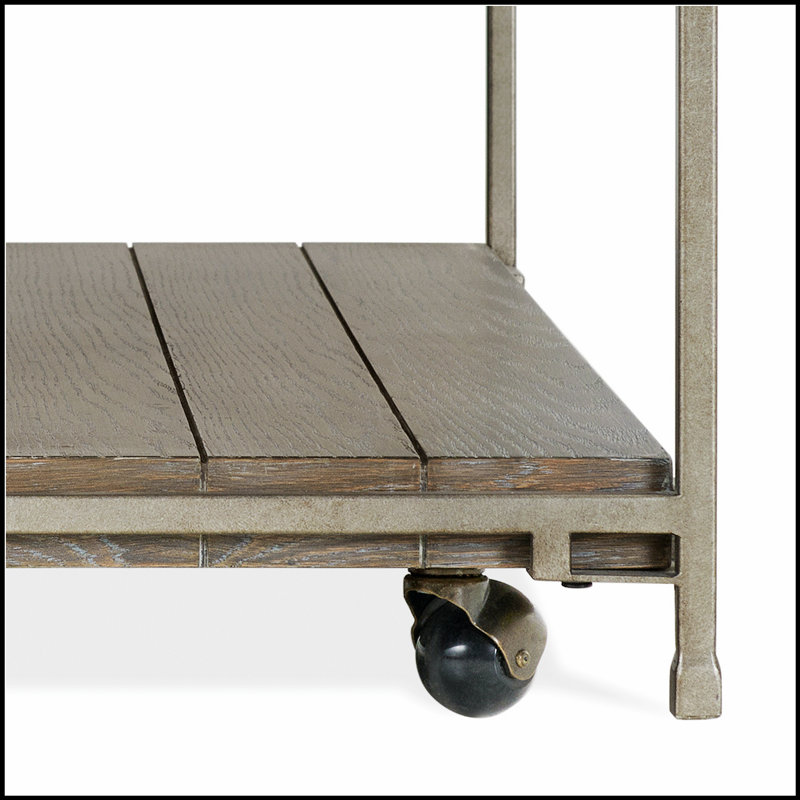 Table basse de salon en bois avec roulettes Corbeta