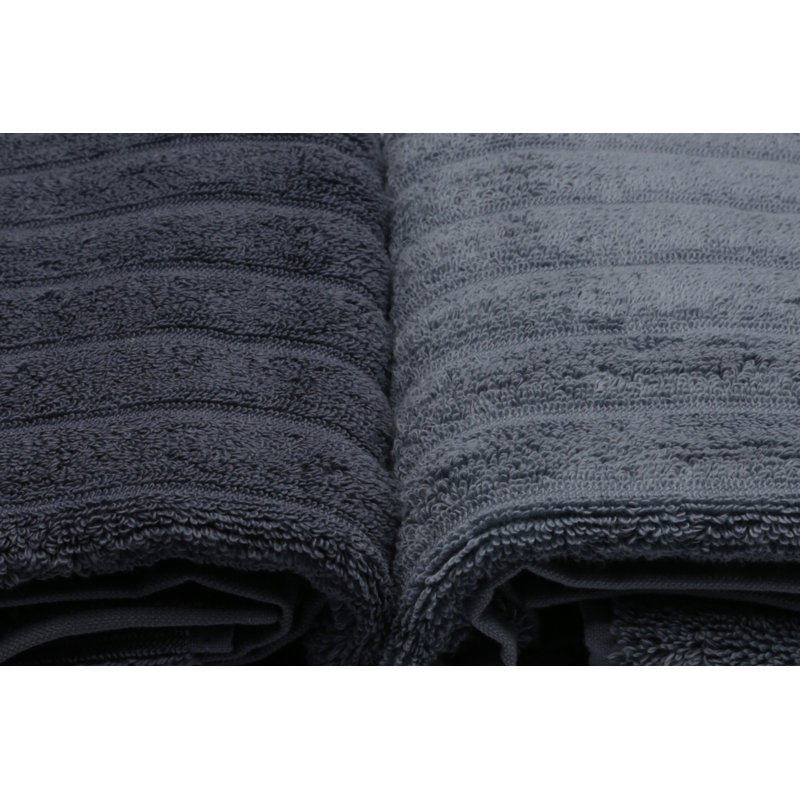 Ensemble de serviettes 4 pièces 100% coton, White/Gray/Anthracite/Light Gray
