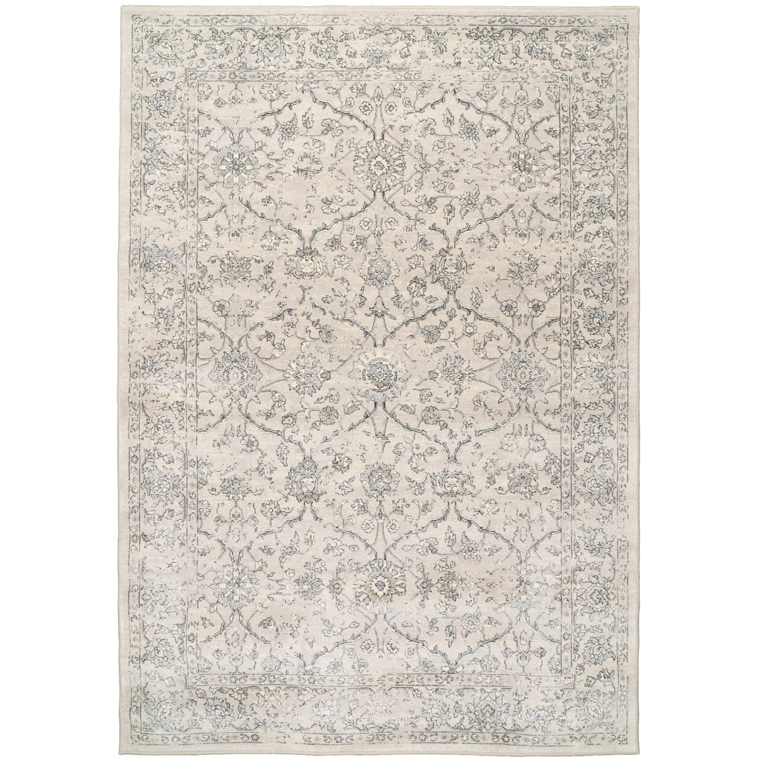 Attell Oriental Silver/Gray Area Rug Astoria Grand Rug 