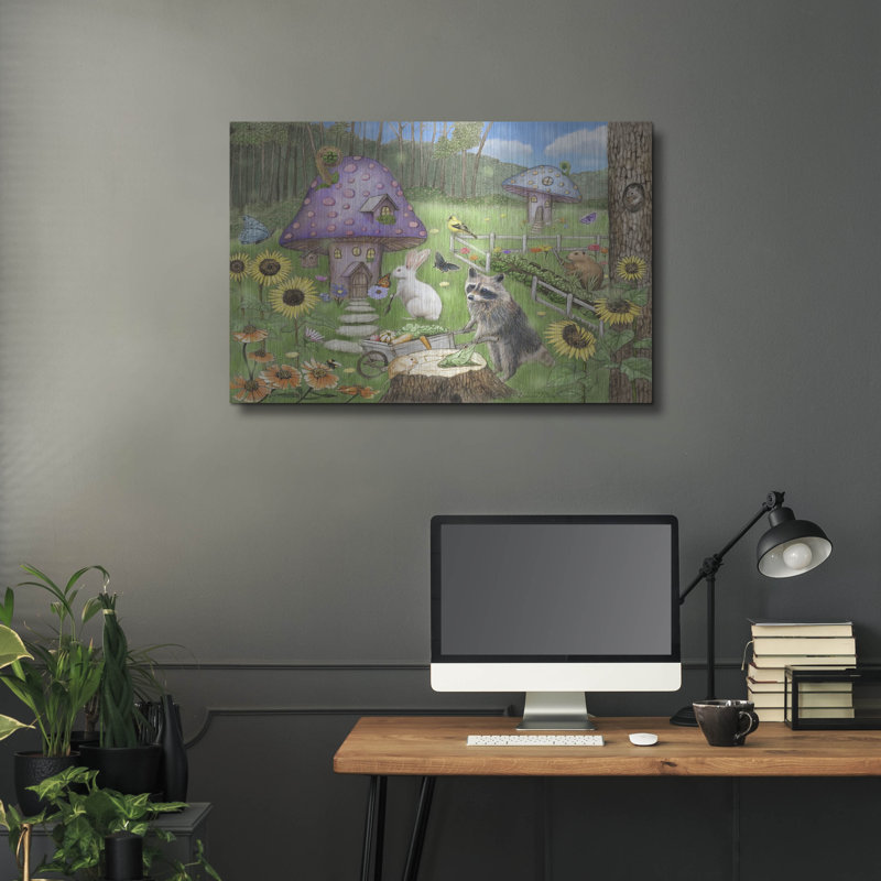 «Augusting» par August and a Little Magic, art mural en métal August Grove®, H 24 po x l 36 po