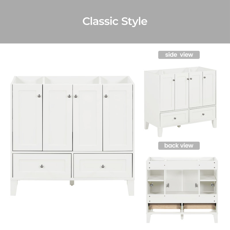 35.51'' Single Bathroom Vanity Base Only, White