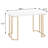 White And Gold Writing Desk For Daily Operations, Metal Leg Stability Computer Efficiency - Spacious Work Area