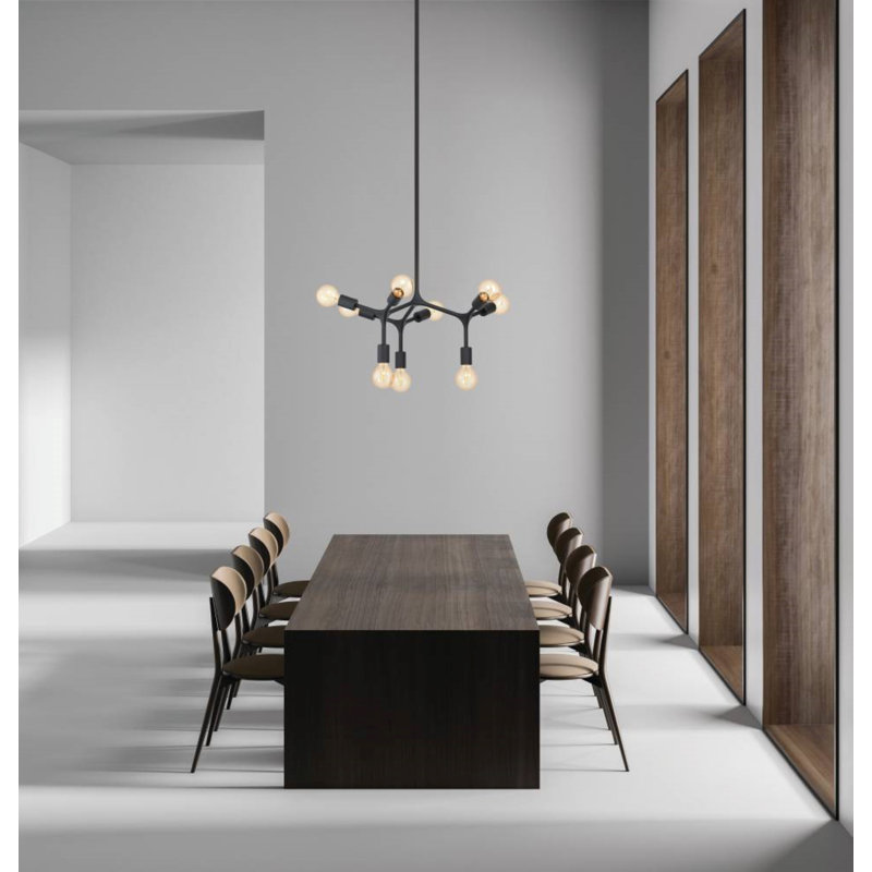 Lustre linéaire 9 lumières spoutnik moderne Barcus