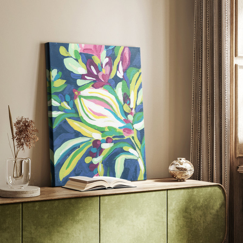 Blue Tropics II - galerie Cavas sur mesure, H 27 po x l 18 po