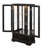 Lighted Glass Curio Cabinet With Adjustable Shelves, Elegant 2-Door Display Cabinet