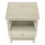 Table d'appoint, table de bout, table d'appoint, chambre à coucher, table de chevet, lampe, tiroir de rangement, placage blanc antique-1332114413