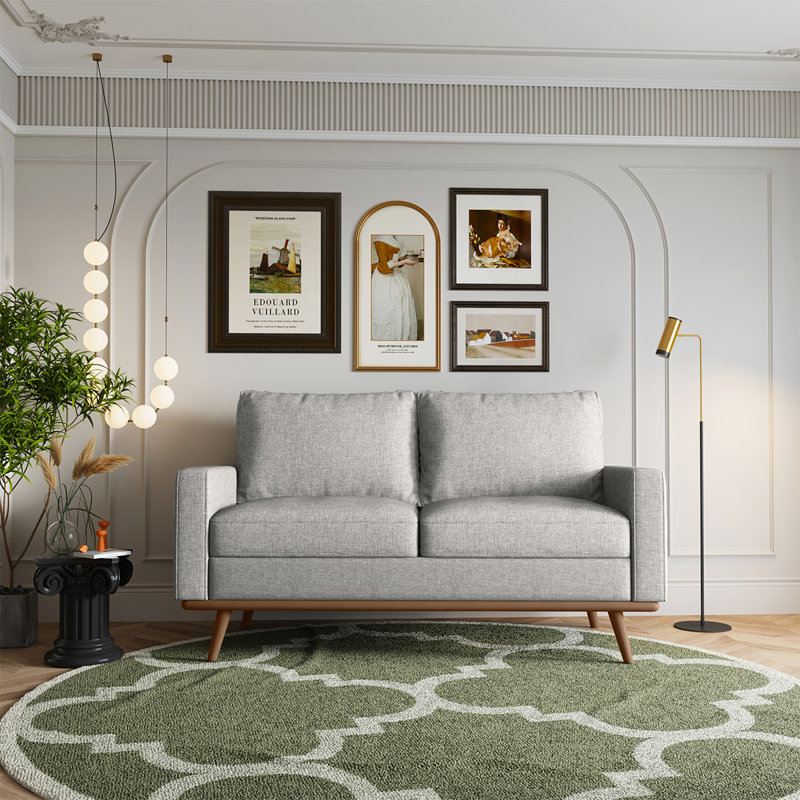 Causeuse de 58 po, 100% coton beige