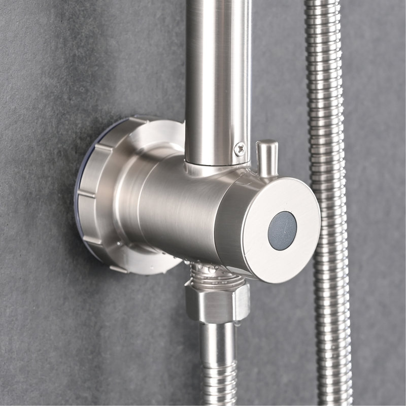 Brushed Nickel Shower With 6 Inch Rain Head And Handheld, Offering A Luxurious Creating Spa-like Experience