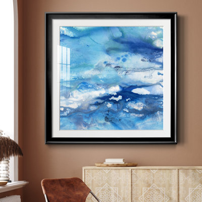 Marbled Blues - Picture Frame Painting