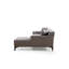 Élégant canapé d'angle en tissu gris clair 57,1 x 98,4 x 33,9 pouces | Structure en bois de hêtre et en bois aggloméré durable | Revêtement 100% polyester | 2 coussins inclus | Coussins confortables en mousse et en plumes | Design scandinave moderne-1793283064-1793283042