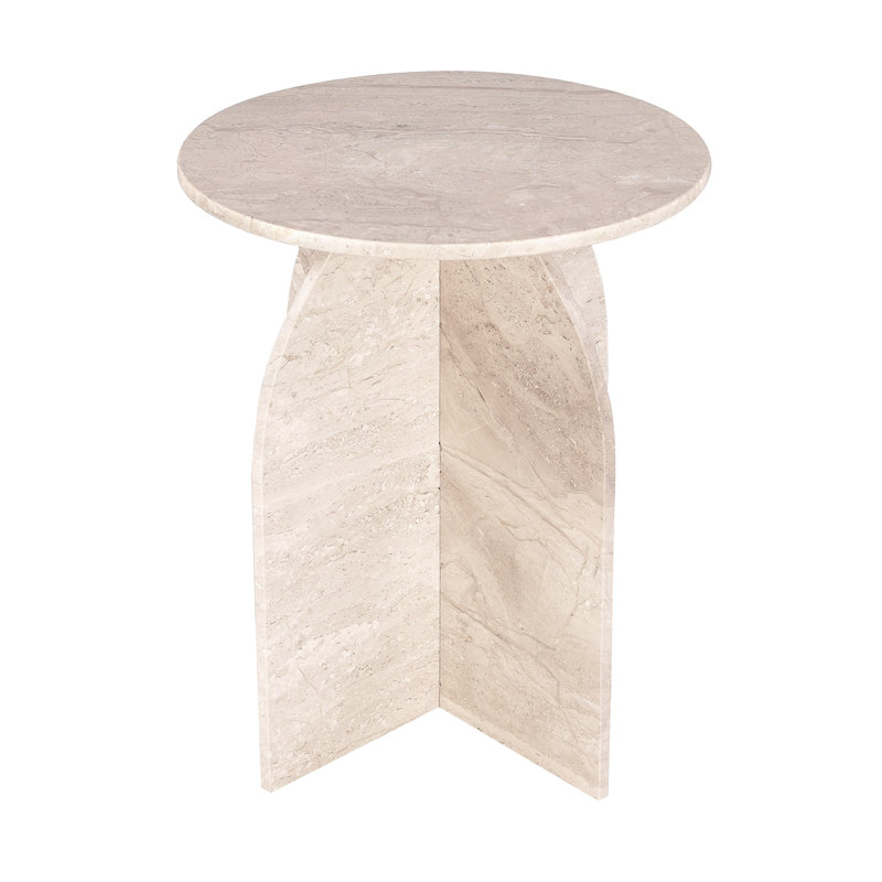 Round Marble Accent_End Table