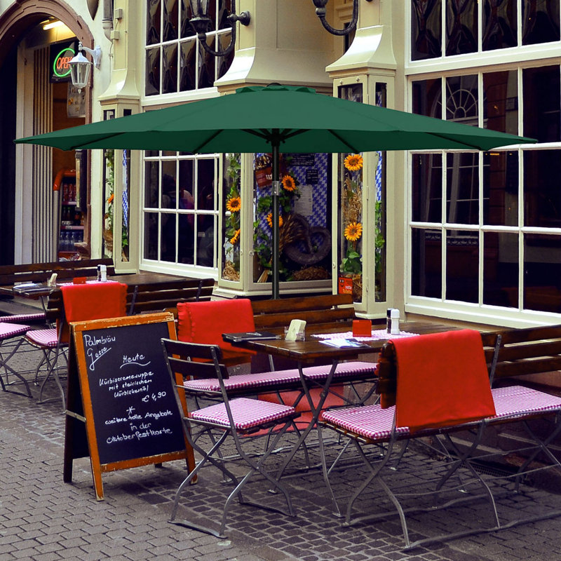 Parasol de marché en polyester Moodey, L 90 po x P 90 po, Vert