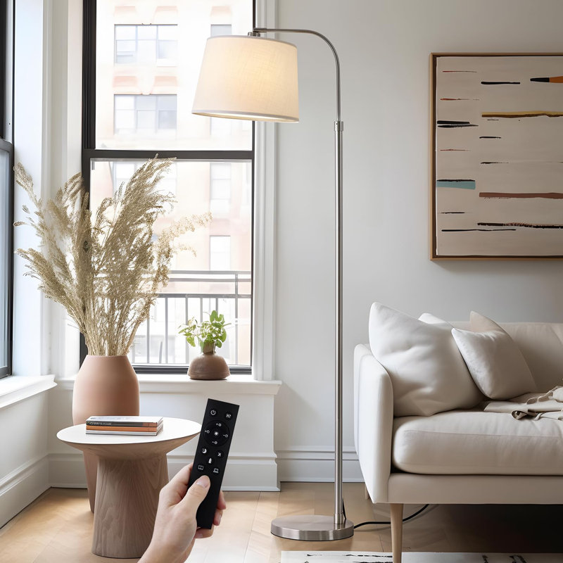Agostino 62'' Black Traditional Floor Lamp, Silver