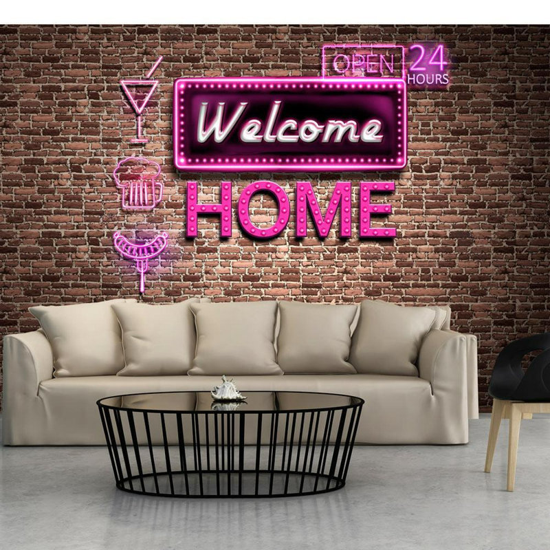 Murale Patick Welcome Home, L 110 po x l 157 po