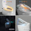 Toilette intelligente, couvercle à ouverture / fermeture automatique, toilette à bidet à chasse d'eau automatique avec siège chauffant, pulvérisateur d'eau chaude et sécheuse spa, toilette sans réservoir en forme d'œuf, installation brute de 12 po-122026381