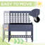 Lit de jardin surélevé avec treillis sur roulettes 41 po Outsunny