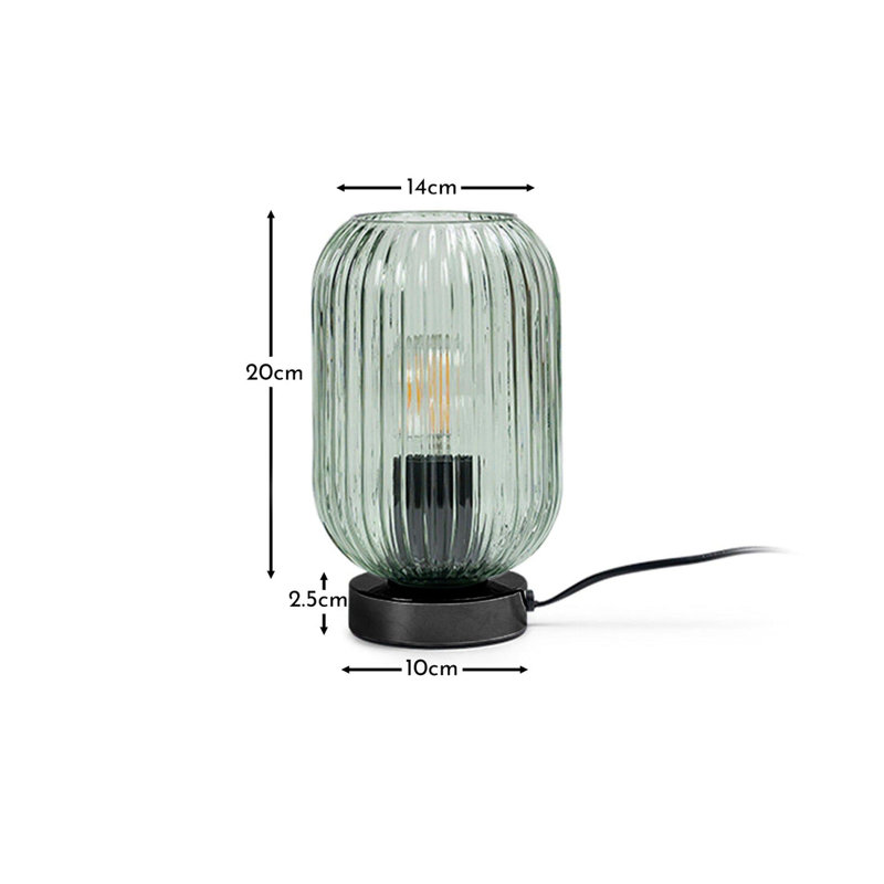 Showstead Table Lamp, Green, Black
