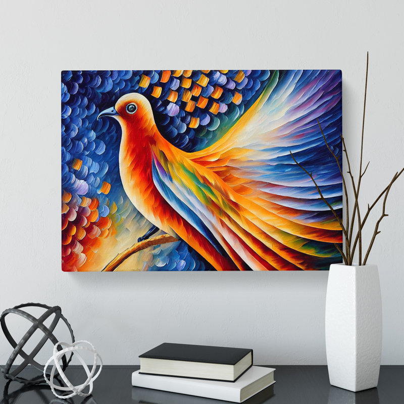 Dove Bird Vol.1 Abstract - Wrapped Canvas, 50cm H x 76cm W x 3cm D