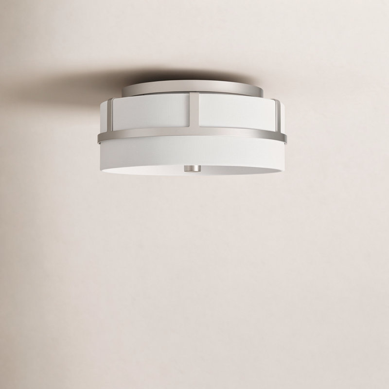 Pascaline 2 - Light 13" Flush Mount in Brushed Nickel, Brushed Nickel