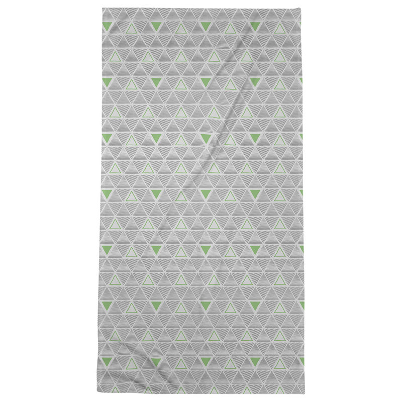 Serviette de bain Classic, Gris clair / vert clair