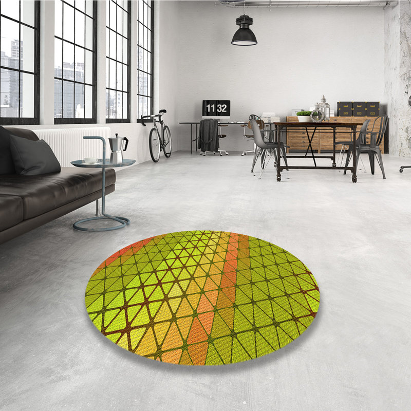 Chenille Washable Indoor Rug, Round 8'