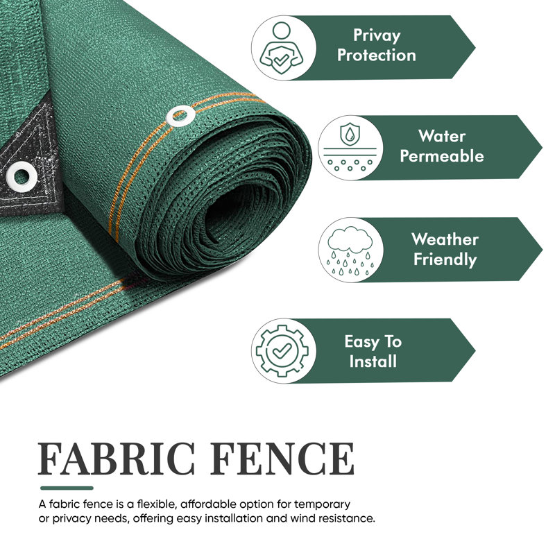 Fabric Fence 30 cm H x 20 cm W Fabric Fence Panels Fencing with 5 Panel(s) Included