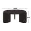 Table basse ronde en bois, noire