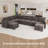 158.6’’ Wide U-Shaped Modular Sectional Sofa Couch With Storage Ottoman-1702797571