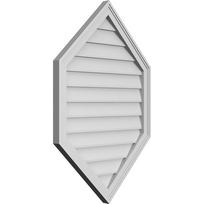 Ventilé vertical à pignon vertical 11/12 po, H 1,5 po x l 26 po x L 38 po