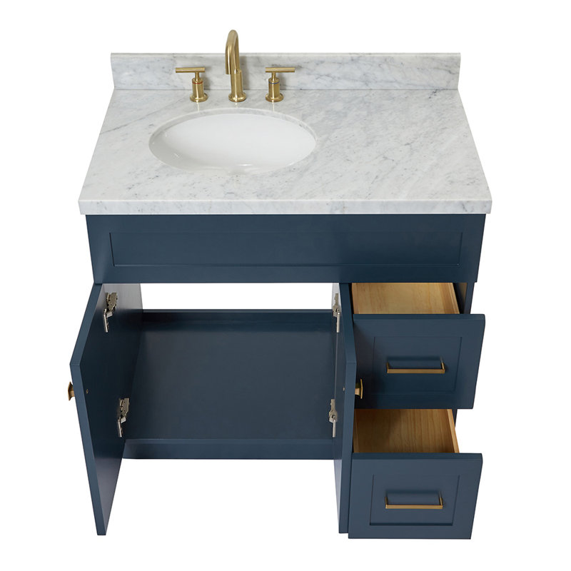 Ensemble de meuble-lavabo simple 37 po Abell, Bleu minuit