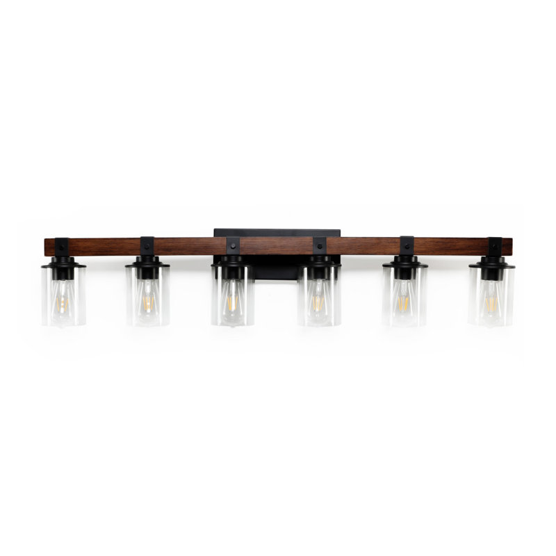 42" Rustic 6-Light Vanity Light