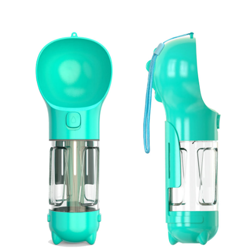 Bouteille d'eau pour chien 3 en 1 étanche à 16,91 oz, Bleu