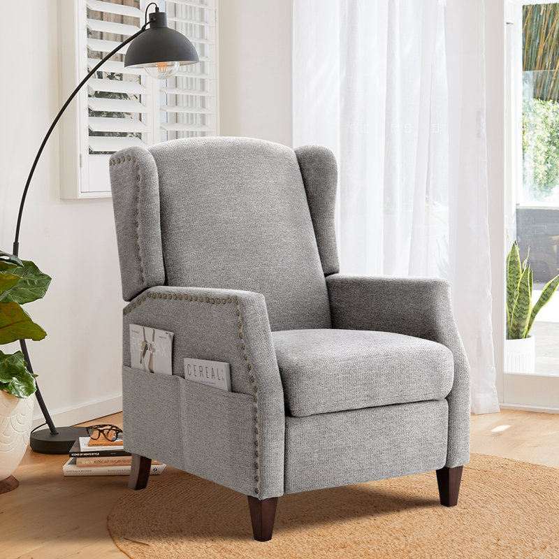 Fauteuil inclinable Kars, Chenille performance gris clair