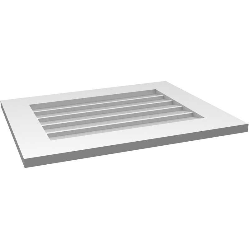 Vent à pignon rectangulaire en uréthane non-fonctionnel, H 20 po x l 26 po x P 1 po