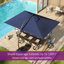Parasol en porte-à-faux courbé et inclinable réglable 10 x 13 pi avec base à roulettes Kappel-92178349