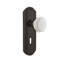 Deco Plate with Decorative Keyhole and Waldorf White Milk Knob-1775122947