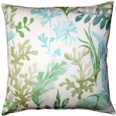 Sea Garden Cotton Throw Pillow