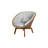 Peacock Solid Wood Patio Dining Armchair with Cushion-56178190-56109776