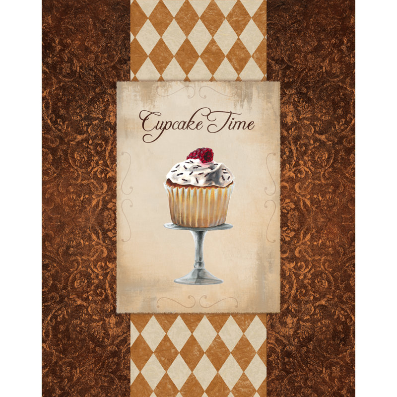 Cupcake Time - Painting Print, 122 cm H x 81 cm W, Black Floater Framed